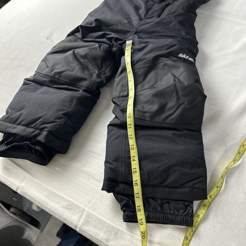 Ski Doo Xteam Highpants Kids Snow 4 Black Bib Overalls - Picture 3 of 10